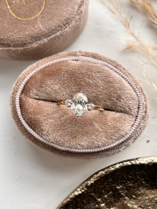 Amara 1.38ct Oval And Round Trilogy Laboratory Grown Diamond Ring