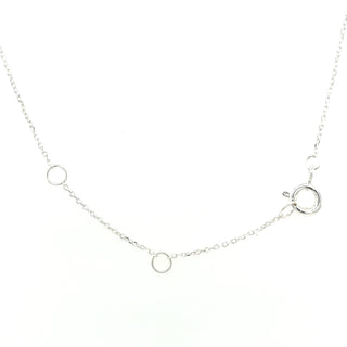 Sterling Silver Round Cz Bail Disc Necklace