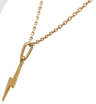 9ct Yellow Gold Lightening Bolt Necklace