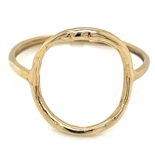 9ct Yellow Gold Open Circle Ring