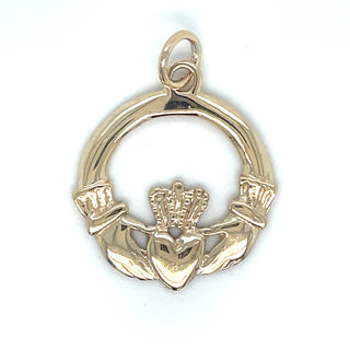 Vintage 9ct Yellow Gold Claddagh Pendant