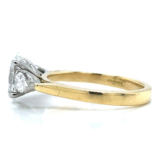 Daniela - 18ct Yellow Gold Laboratory Grown 1.85ct Pear And Oval Three Stone Diamond Ring