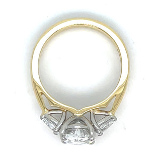 Nessa - 18ct Yellow Gold Laboratory Grown 1.30ct Pear And Oval Three Stone Diamond Ring