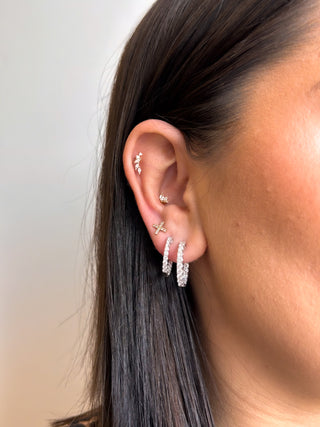 14ct White Gold 2.21ct Laboratory Grown Diamond Hoop Earrings