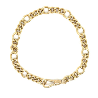 Vintage 9ct Yellow Gold Belcher Solid Link 8” Bracelet