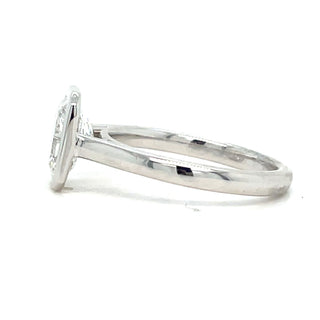 Beatrice - Platinum Laboratory Grown Rubover 1.52ct Radiant Cut Solitaire Diamond Ring