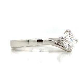 Mirielle - Platinum Twist .60ct Earth Grown Solitaire Engagement Ring