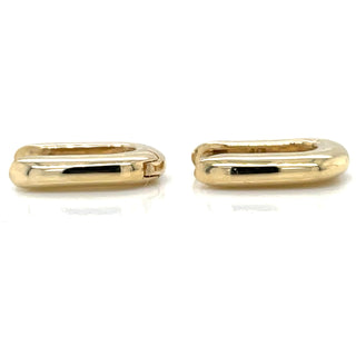 9ct Yellow Gold Small Rectangular Hoop Earrings