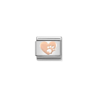 Composable Classic SYMBOLS steel and 9k rose gold Heart With Paw