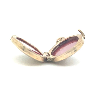 Vintage 9ct Yellow Gold Petite Half Engraved Oval Locket Pendant