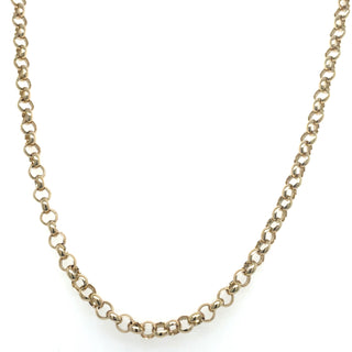 Vintage 9ct Yellow Gold Round 21” Belcher Chain