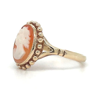 Vintage 9ct Yellow Gold Cameo Ring