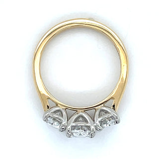 Angelina - 18ct Yellow Gold Laboratory Grown Oval Three stone 2.77ct Diamond Ring
