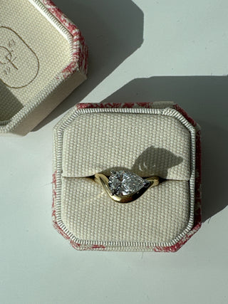 Cara - 18ct Yellow Gold 2.01ct Laboratory Grown Horizontal Pear Cut Diamond Shaped Band Ring