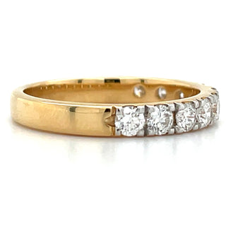 18ct Yellow Gold Ten Stone 0.73ct Laboratory Grown Diamond Ring