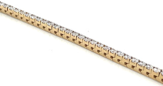 14ct Yellow Gold Laboratory Grown 2.83ct Diamond Tennis Bracelet