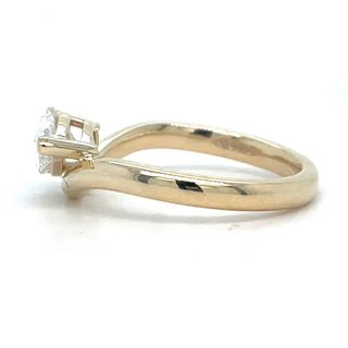 Cara - 9ct Yellow Gold 1ct - 1.05ct Laboratory Grown Horizontal Pear Cut Diamond Shaped Ring