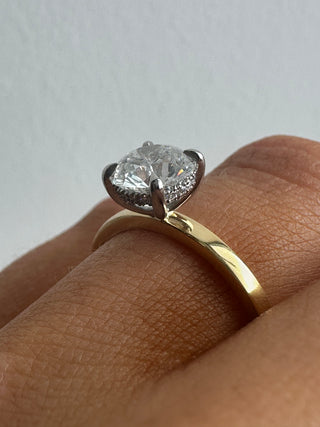 Hailey - 18ct Yellow Gold 1.41ct Laboratory Grown Round Brilliant Solitaire with Hidden Halo