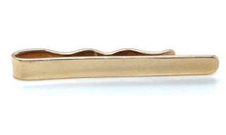 Vintage 9ct Yellow Gold Plain Tie Slide