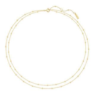 Ania Haie Gold Double Chain Bead Station Necklace