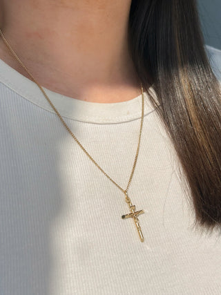 Vintage 9ct Yellow Gold Crucifix Pendant