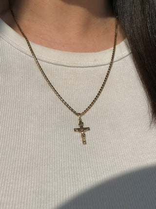 Vintage 9ct Yellow Gold Small Crucifix Pendant