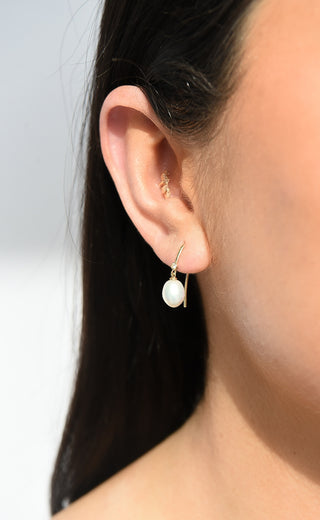 Baroque Pearl Drop Earring 9ct