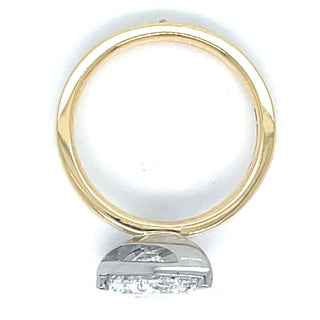 Mae- 18t Yellow Gold 2.01ct Laboratory Grown Pear Diamond Bezel Set Solitaire Engagement Ring
