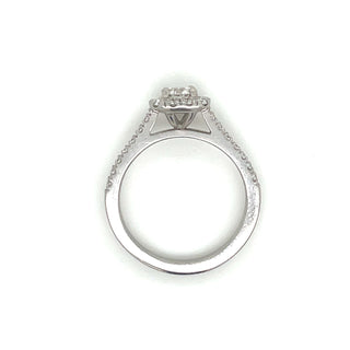 Robyn - Platinum Earth Grown Round Brilliant Cushion Shaped Halo Diamond Engagement Ring