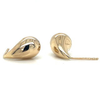 9ct Yellow Gold Small Teardrop Earrings