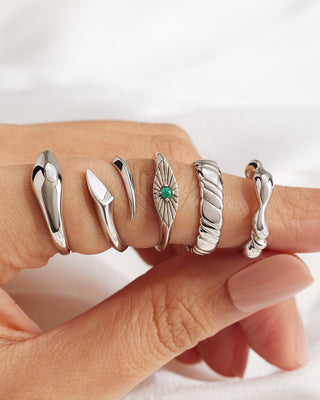 Ania Haie Silver Arrow Twist Adjustable Ring