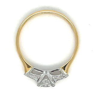 Kylie - 18ct Yellow Gold Laboratory Grown 1.51ct Horizontal Oval With Pear Side Stone Diamond Ring