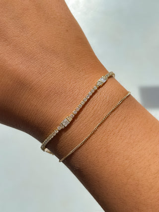 Forma Golden Cz Tennis Bracelet