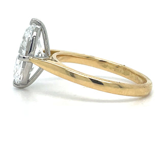 18ct Yellow Gold Laboratory Grown 3.02ct Oval Solitaire Diamond Ring