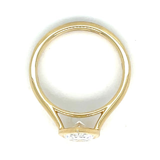 Mereolith - 18ct Yellow Gold Laboratory Grown Rubover 1.52ct Pear Cut Solitaire Diamond Ring