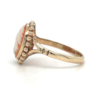 Vintage 9ct Yellow Gold Cameo Ring