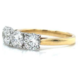 Jasmin - 18ct Yellow Gold 2.05ct Laboratory Grown Four Stone Diamond Ring