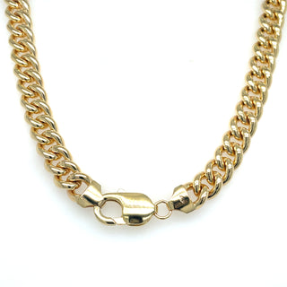 Vintage 9ct Yellow Gold Solid Chunky Curb 18” Necklace
