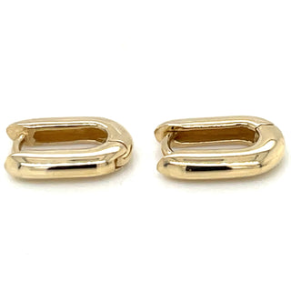 9ct Yellow Gold Small Rectangular Hoop Earrings