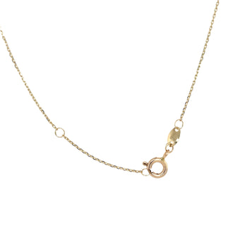 9ct Yellow Gold Paperclip & Freshwater Pearl Necklace