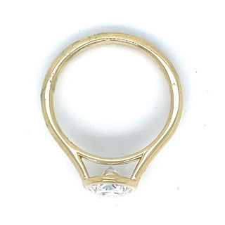 Callie - 18ct Yellow Gold Laboratory Grown 1.51ct Oval Rubover Set Diamond Ring