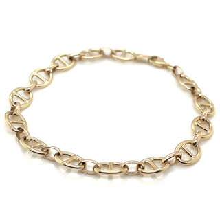 9ct Yellow Gold Marina Link Bracelet