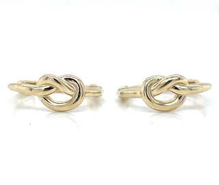 9ct Yellow Gold Knot Hoop Earrings