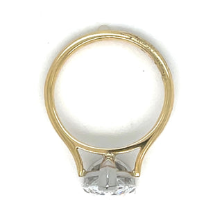 Ada - 18ct Yellow Gold 3.01ct Laboratory Grown Pear Solitaire Diamond Engagement Ring