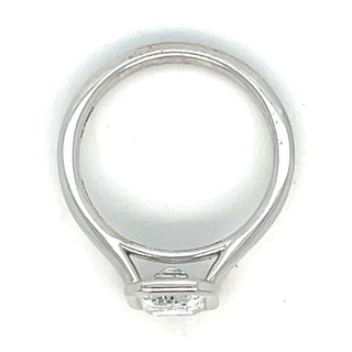 Freida - Platinum Laboratory Grown Rubover 1.60ct Emerald Cut Solitaire Diamond Ring