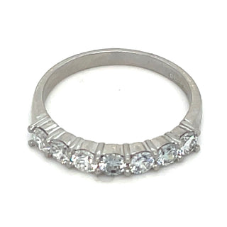 Platinum Laboratory Grown 0.72ct Seven Stone Diamond Eternity Ring