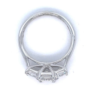 Darcie - Platinum Laboratory Grown 3.48ct Three Stone Emerald Cut Diamond Ring