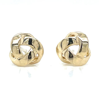 9ct Yellow Gold Twisted Knot Stud Earrings