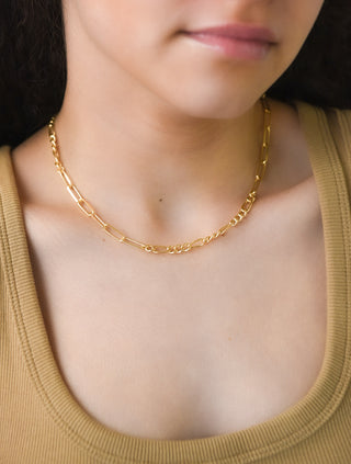 Golden Industrial Style Necklace