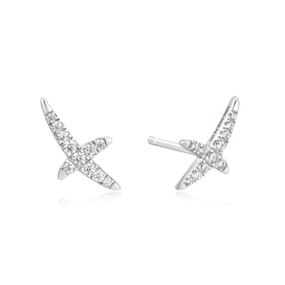 Ania Haie Silver Kiss Pavé Studs